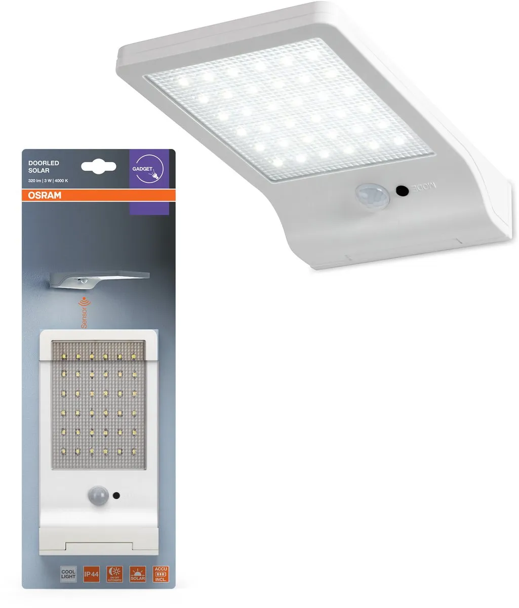 Osram DoorLED Solar Sensor 4000K - Buitenlamp Wit