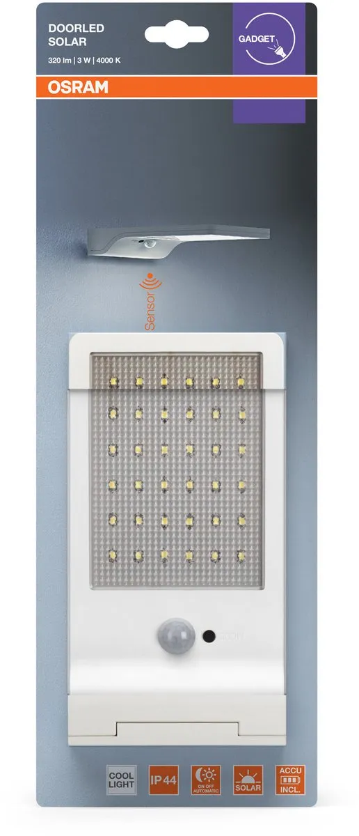 Osram DoorLED Solar Sensor 4000K - Buitenlamp Wit