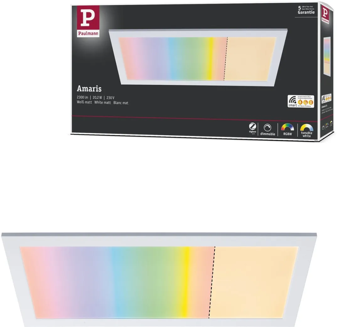 Paulmann LED-paneel Amaris Zigbee 3.0 RGBW 22W 1800lm