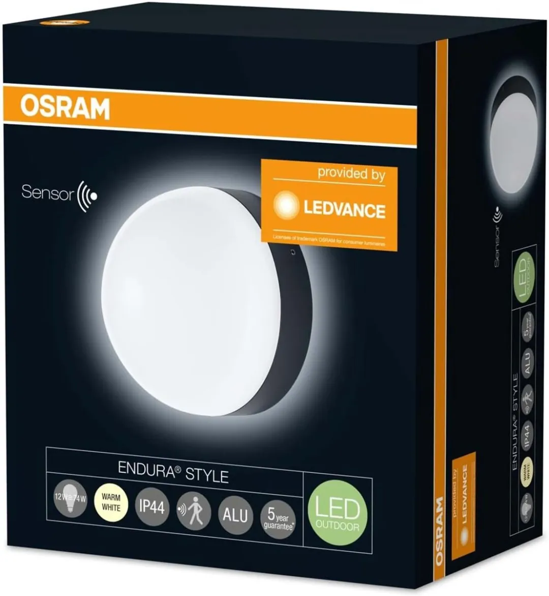 Osram Endura Style Ball Sensor LED Wandlamp - Warm wit