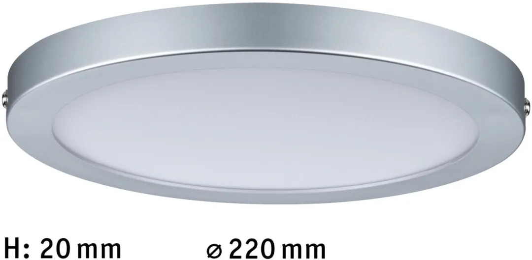 Paulmann LED-paneel Atria Rond 22cm 15W 1150lm - Chroom mat