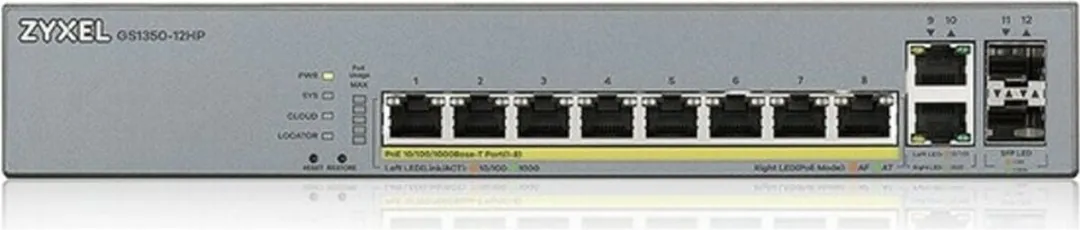 Zyxel GS1350-12HP-EU Switch 10Gb 130W - 8x PoE