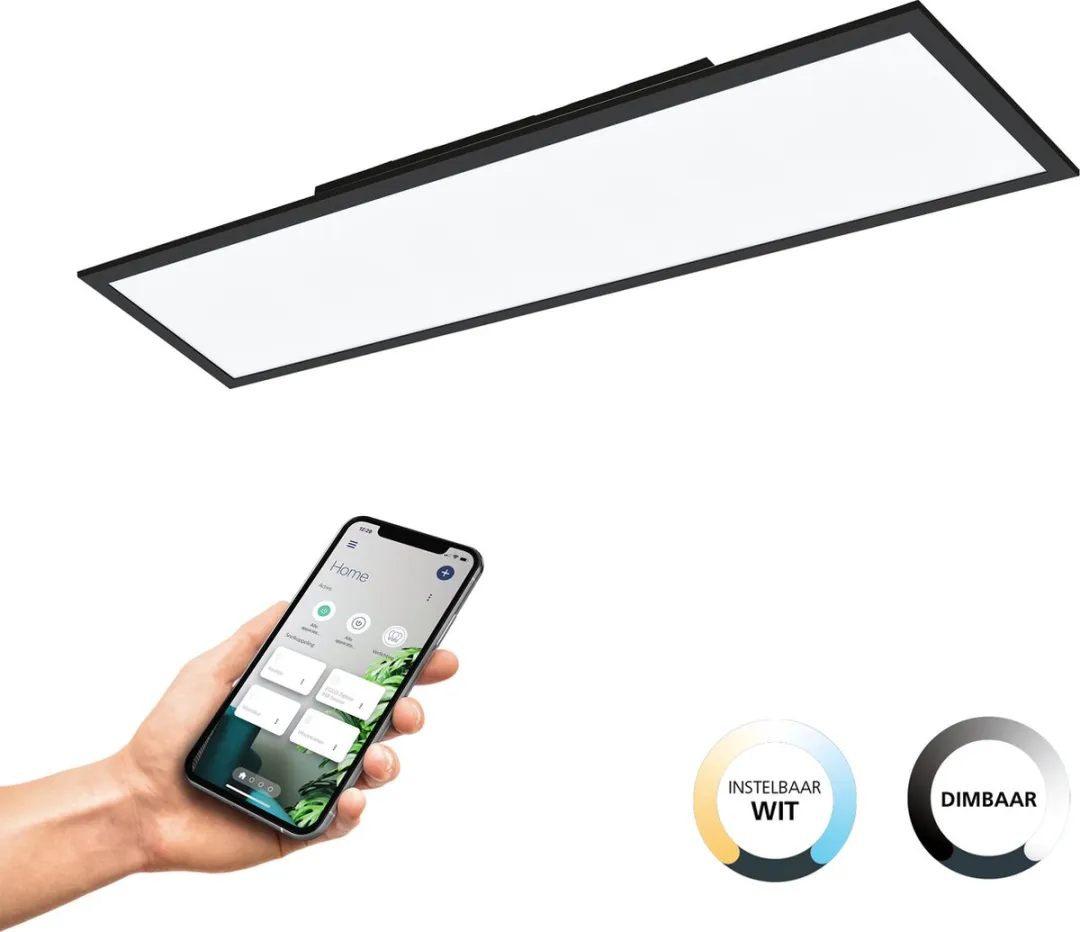 EGLO connect.z Salobrena-Z Smart Plafondlamp 120cm - Zwart - Zigbee