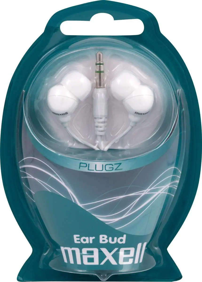 Maxell Plugz 303438.00.CN Hoofdtelefoon - Wit - afbeelding 2 van 3