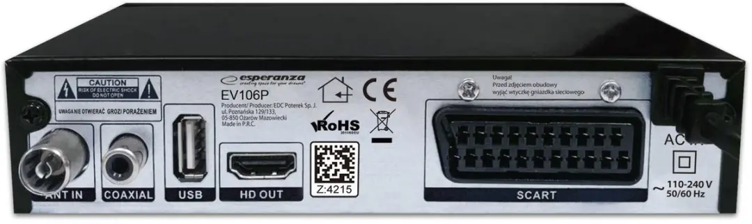 Esperanza EV106P DVB-T/T2 Tuner - Zwart - afbeelding 4 van 6