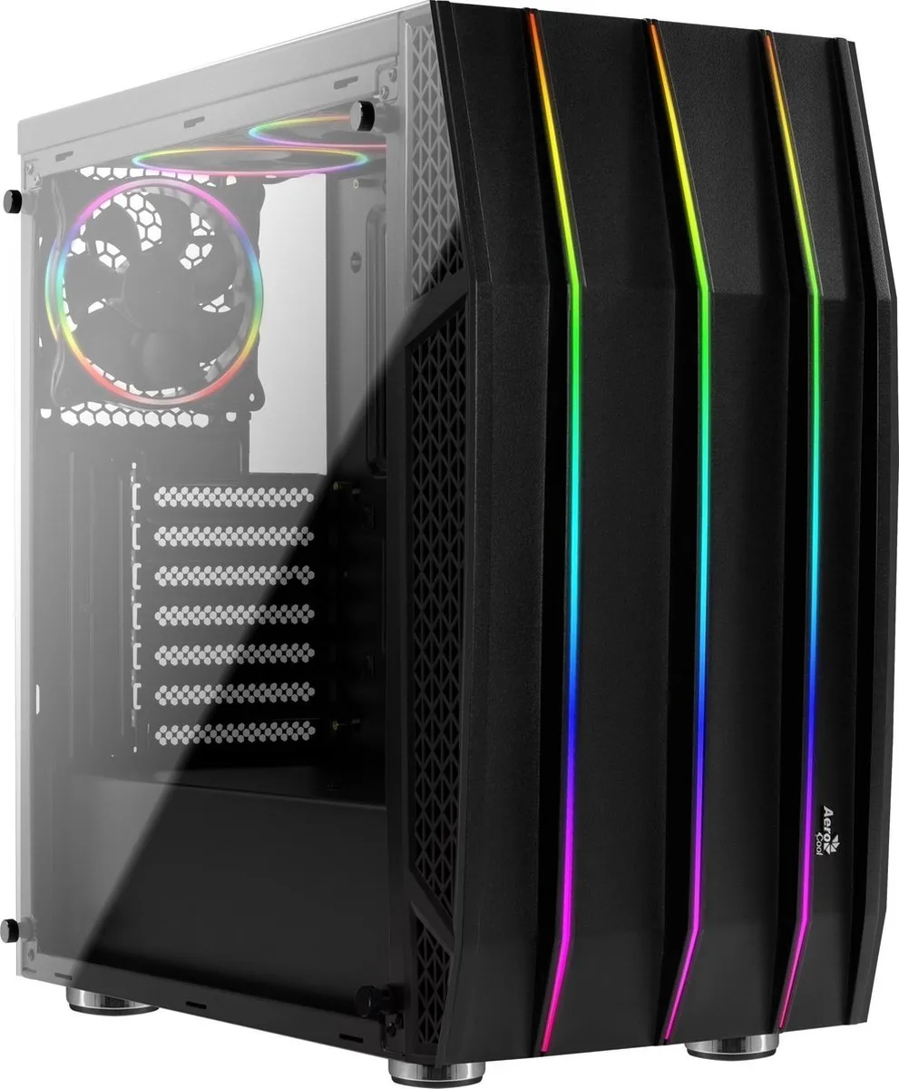 Aerocool Klaw RGB ATX Behuizing - Zwart