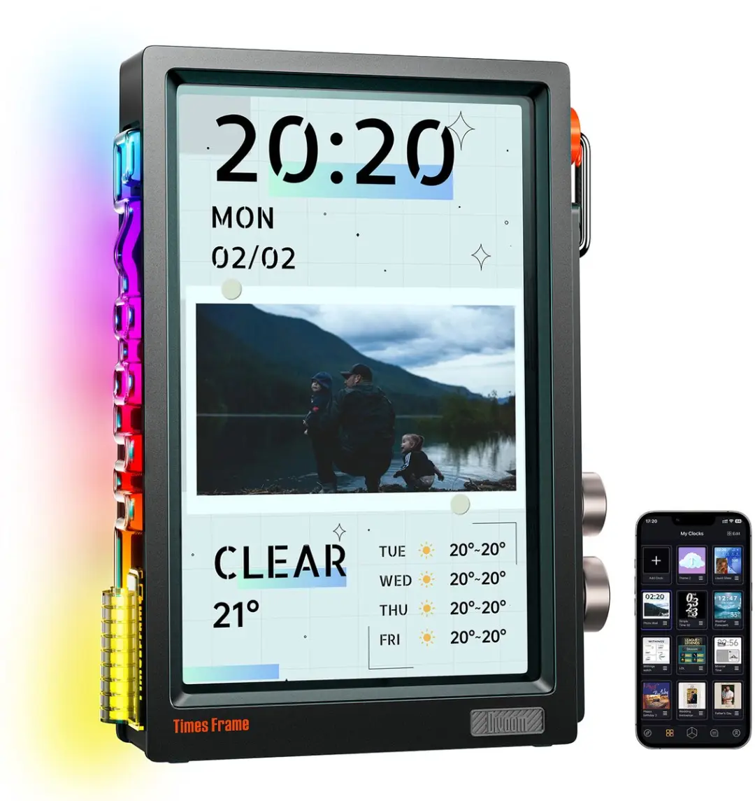 Divoom Times Frame Pure Digitale Fotolijst - Zwart - afbeelding 6 van 6