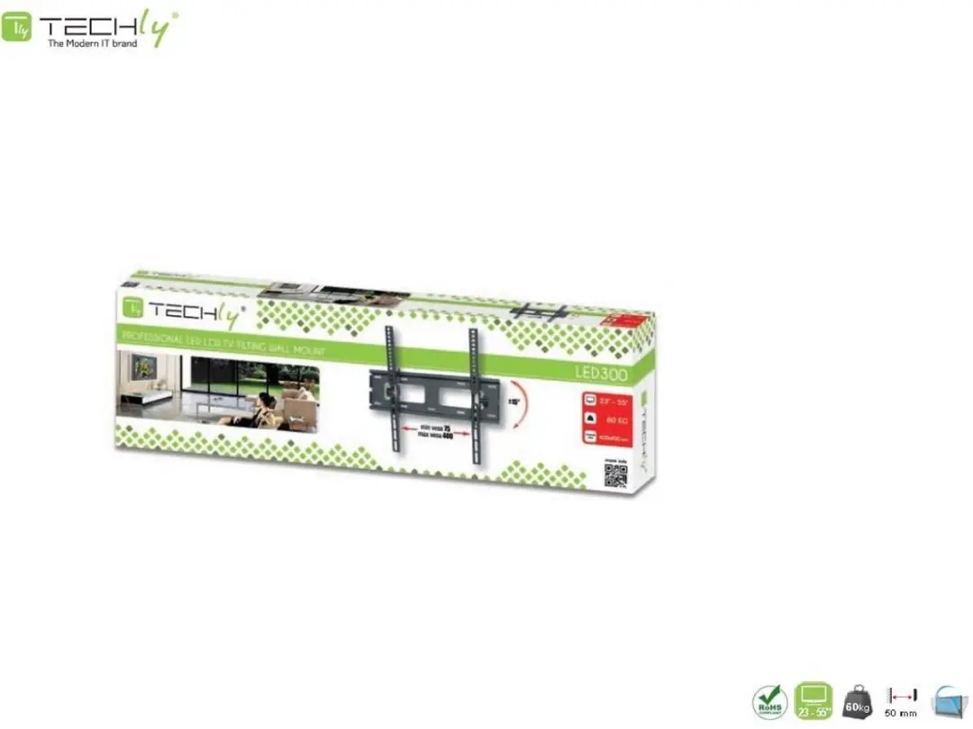 Techly ICA-PLB 131M tv-bevestiging - Zwart - afbeelding 4 van 6