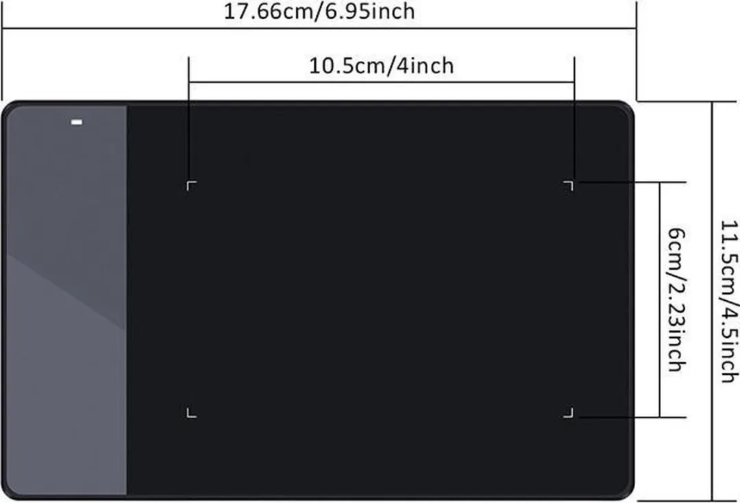 Huion H420 Tekentablet - 152x95mm - Zawrt
