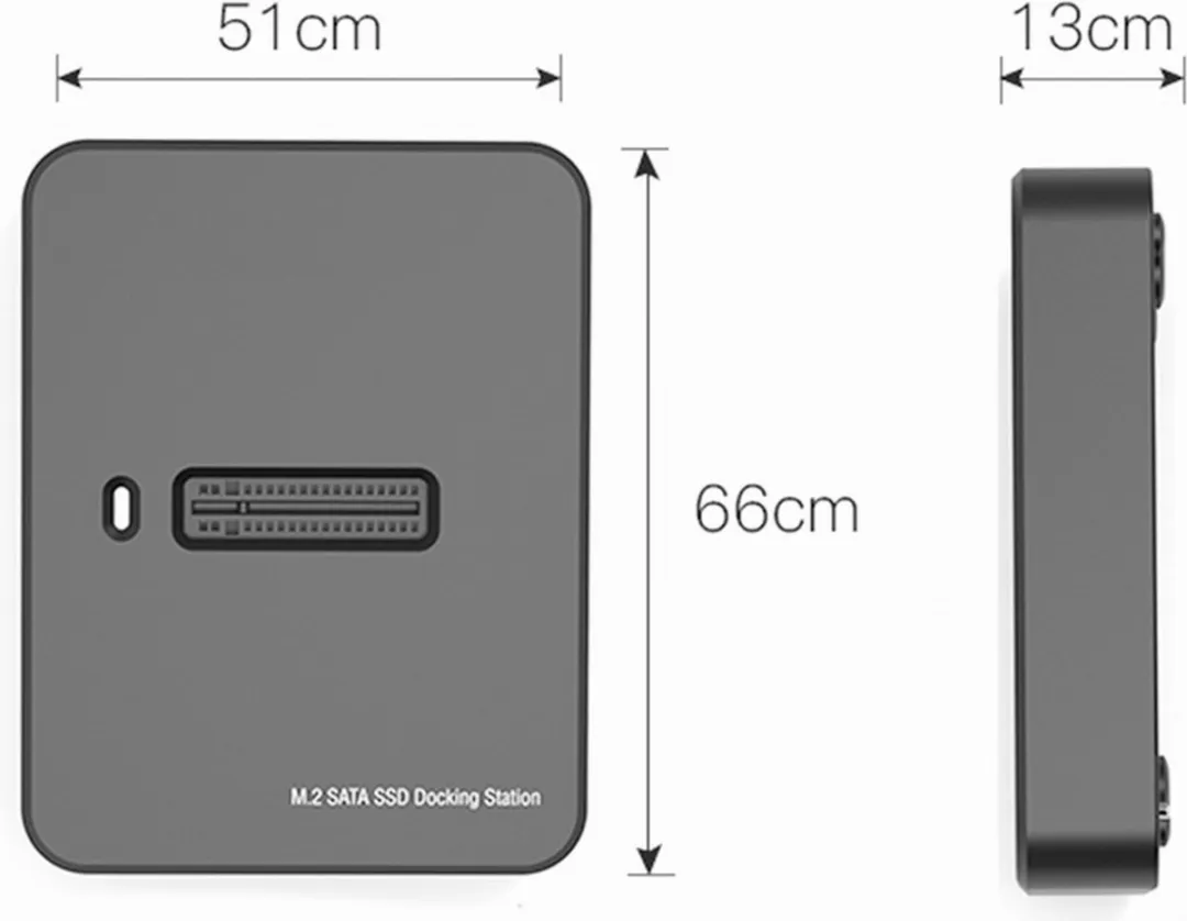 Gembird DD-U3M2 USB-C M.2 SSD Docking Station - Zwart