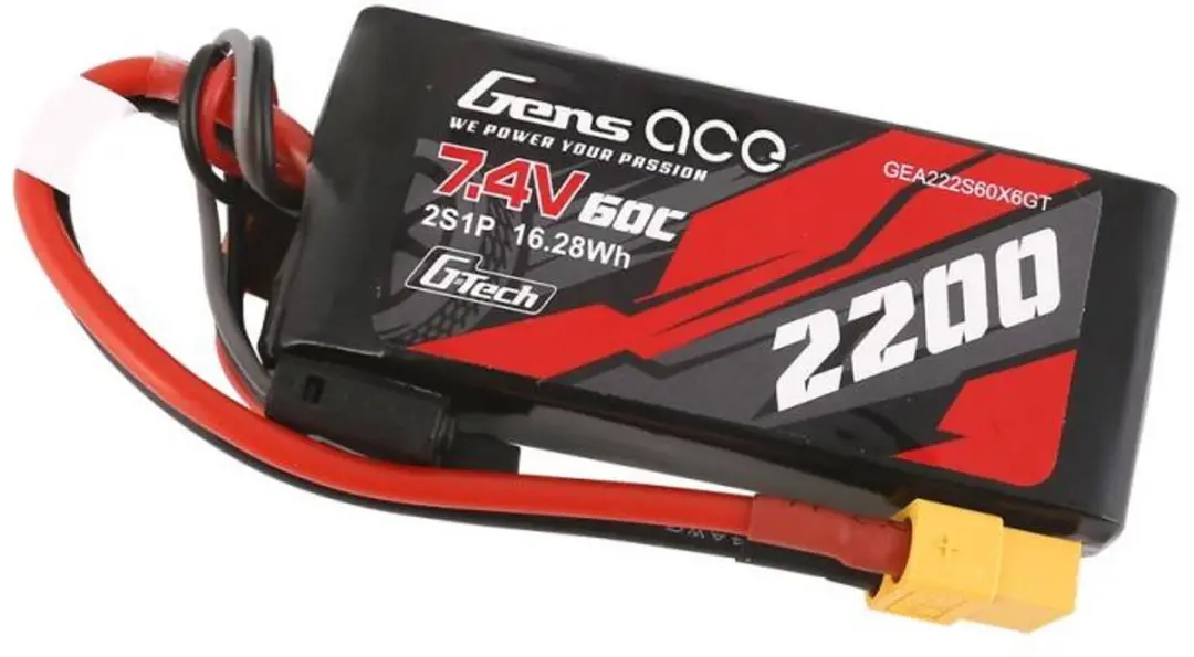 Gens Ace GEA222S60X6GT LiPo Batterij 2200mAh 7.4V 60C - afbeelding 3 van 6
