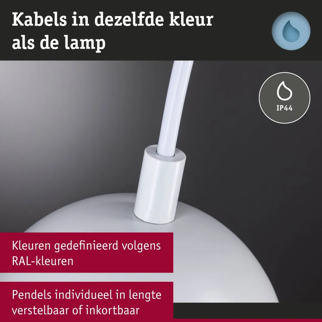 Paulmann Shima LED Hanglamp GU10 10W - Wit mat