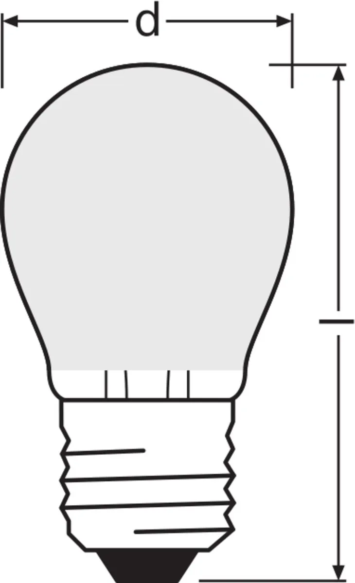 Osram LED Superstar E27 Kogel Filament Mat 3.4W 470lm - Koel wit