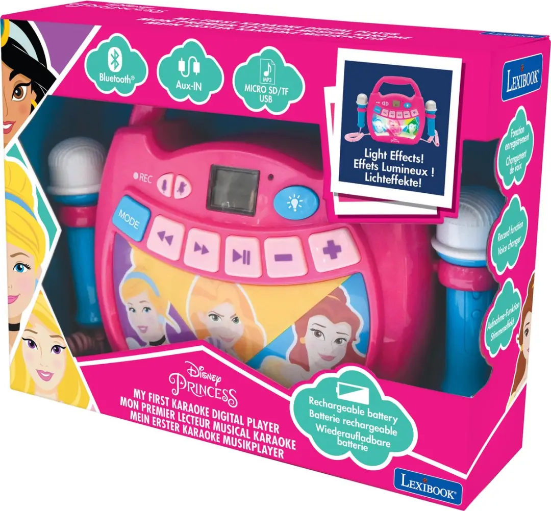 Disney prinses Bluetooth Luidspreker met Verlichting en Microfoons en oplaadbare