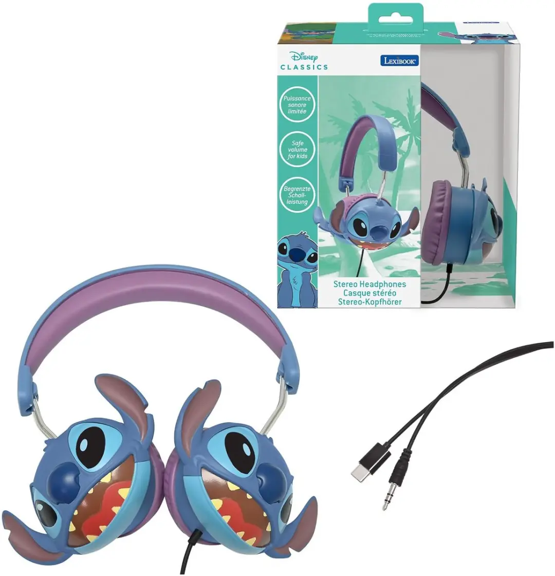 Lexibook Stitch HP015D Opvouwbare Koptelefoon - Blauw - afbeelding 6 van 6