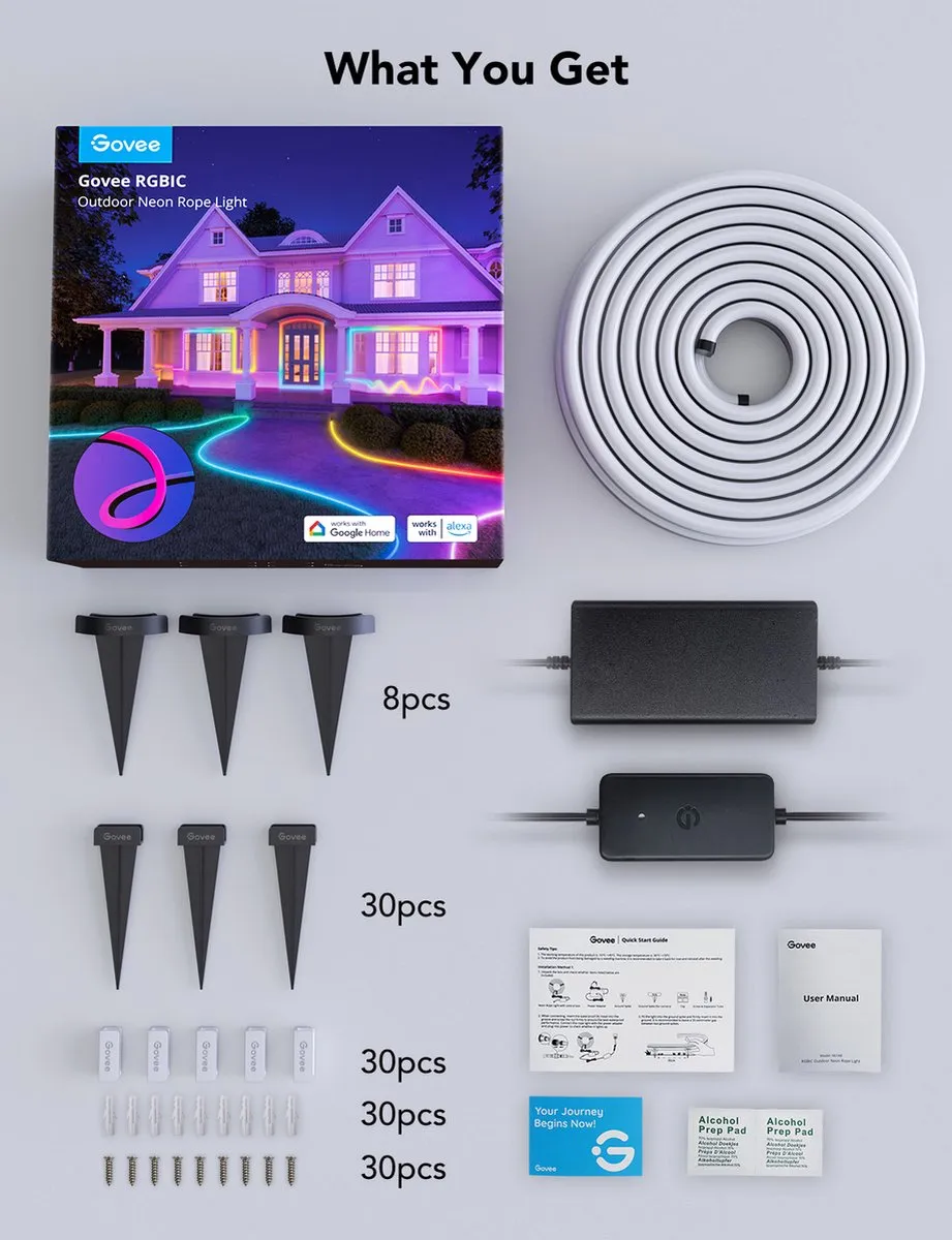 Govee RGBIC Neon LED Strip 10m - Zwart - afbeelding 6 van 6
