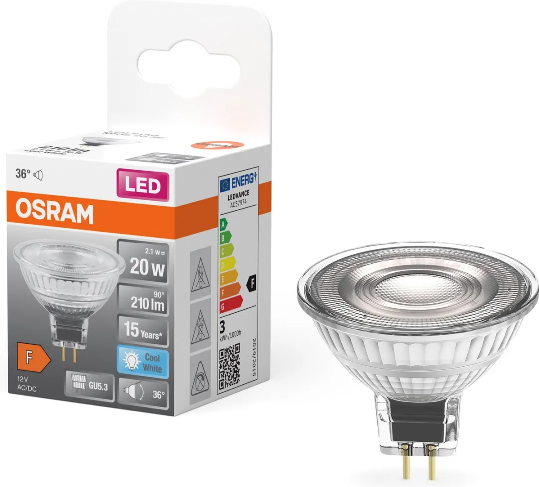 Osram Led Star GU5.3 Spot 2.6W 210lm - Koel wit - afbeelding 3 van 6
