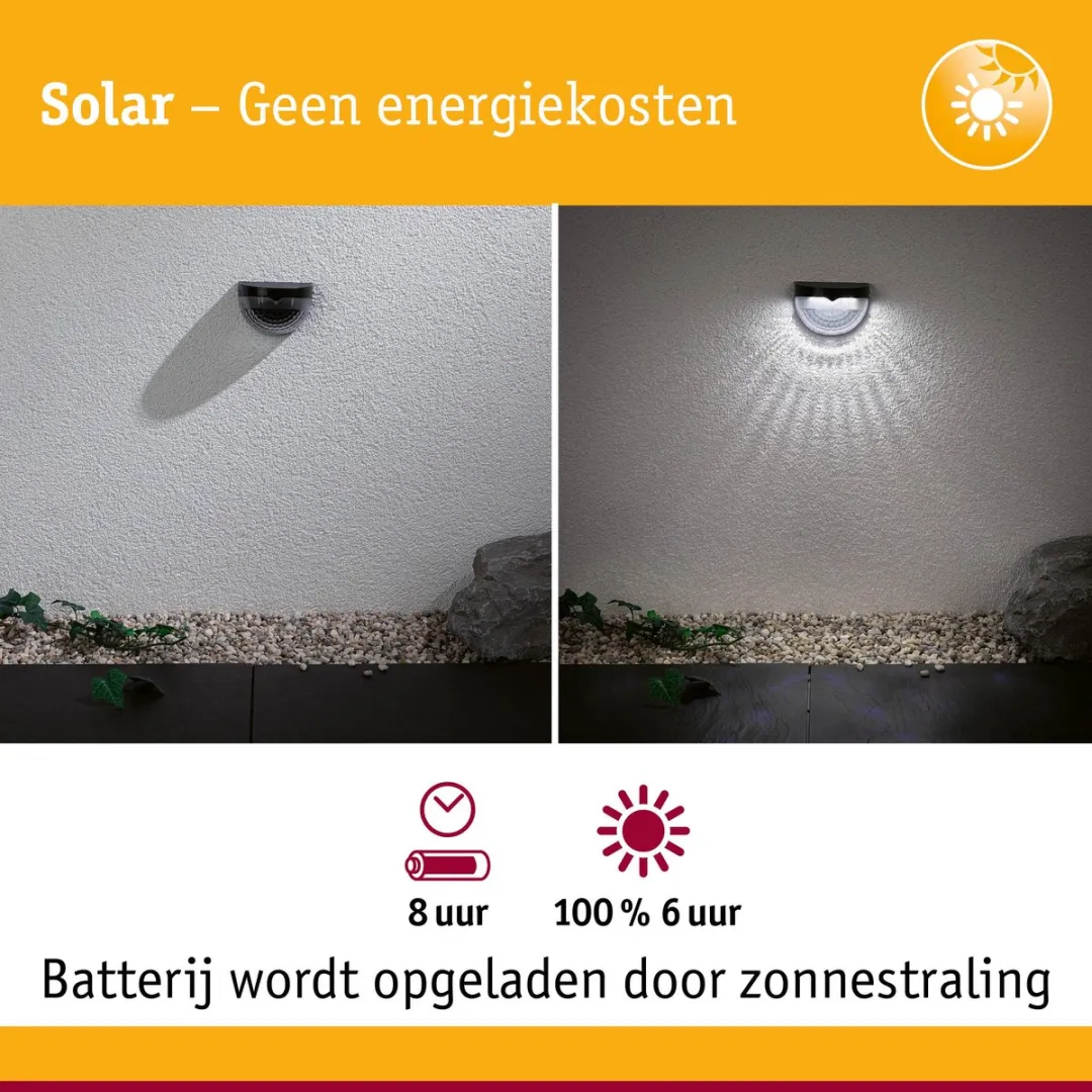 Paulmann Solar LED-padverlichting Mimmo IP44 18lm - Zwart