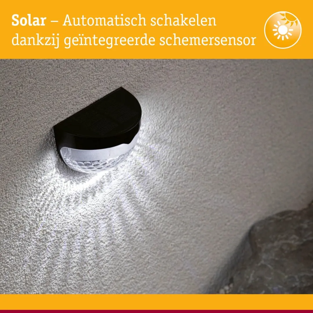 Paulmann Solar LED-padverlichting Mimmo IP44 18lm - Zwart