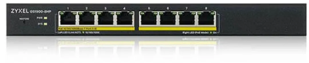 Zyxel GS1900-8HP Smart Managed PoE+ Switch 8x PoE - 70W - Wit