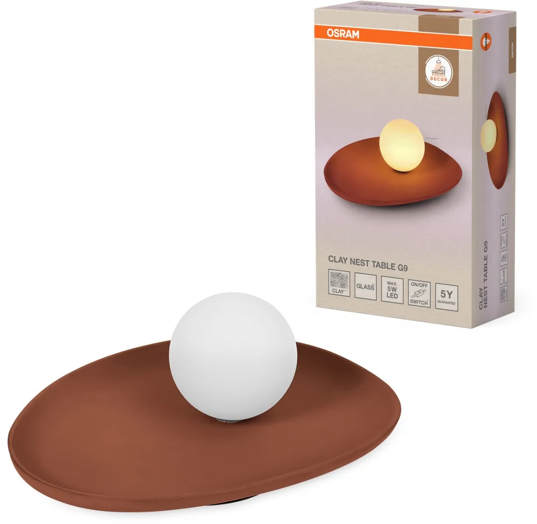 Osram Decor Clay Nest Tafellamp G9 - Bruin