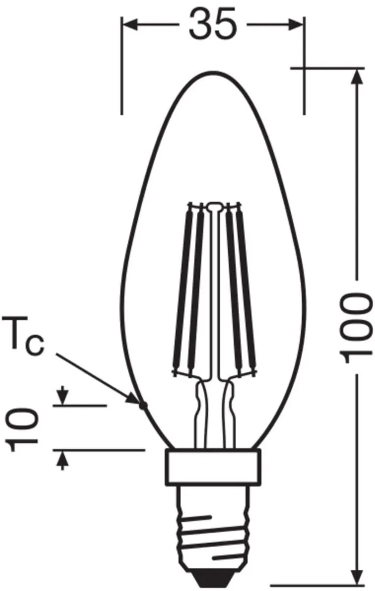 Osram LED Superstar Classic E14 Kaars 2.2W 300lm - Zeer Warm Wit - afbeelding 6 van 6