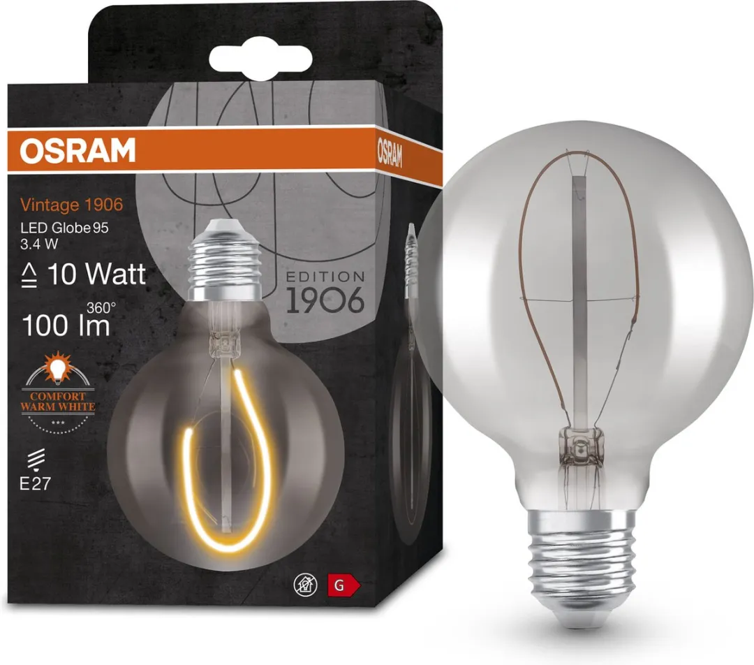 Osram LED Globe E27 3.4W Warmwit - Ø95mm