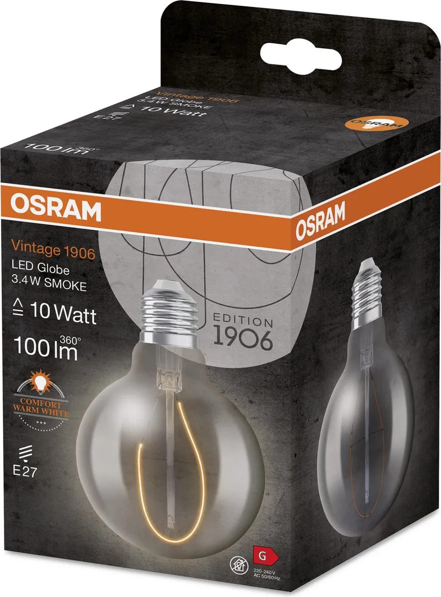 Osram LED Globe E27 3.4W Warmwit - Ø95mm