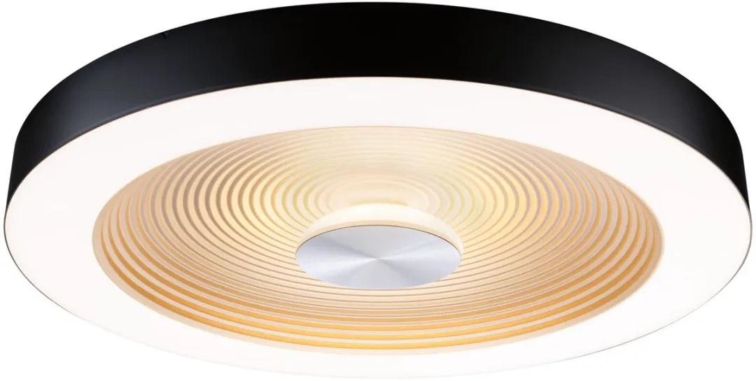Paulmann Volea LED Plafondlamp 1300lm 3000K - Ø40cm - Zwart/Goud/Zilver