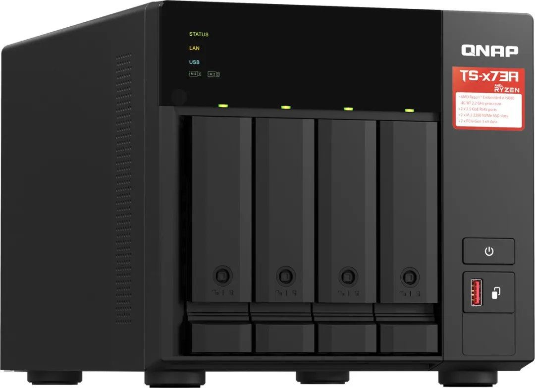 QNAP TS-473A-8G NAS - 8GB - Zwart