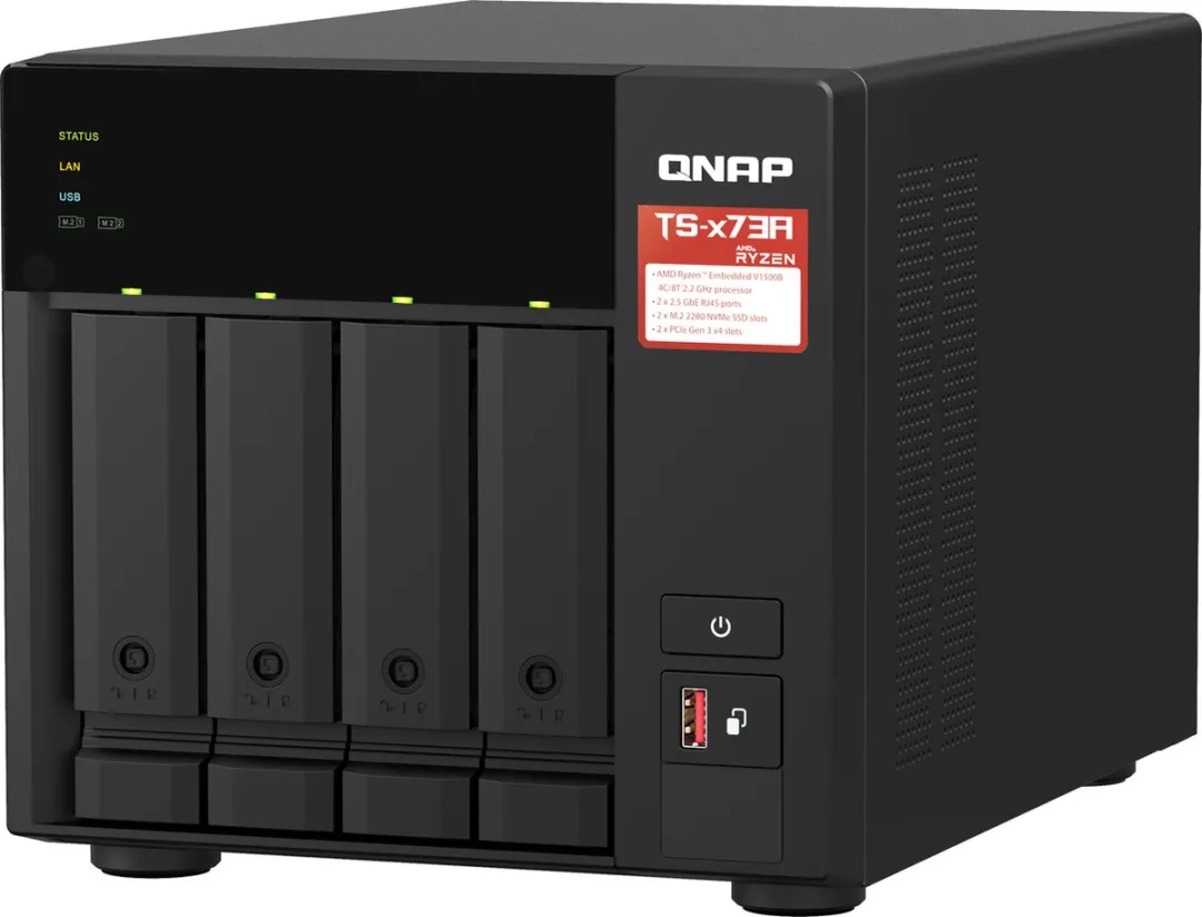 QNAP TS-473A-8G NAS - 8GB - Zwart