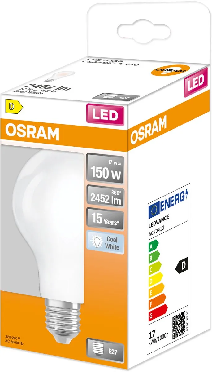 Osram LED-lamp E27 17W Koelwit - 4000K