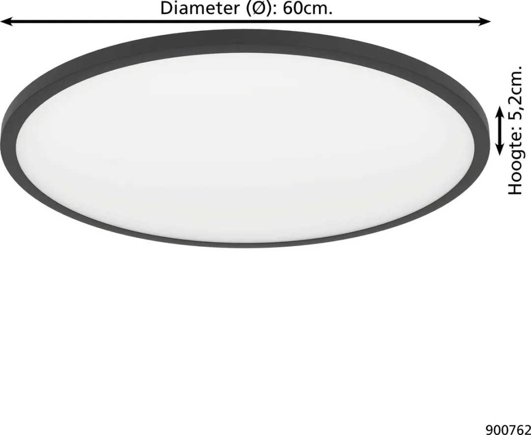 EGLO connect.z Sarsina-Z Plafondlamp Ø60cm - Zwart/Wit - Zigbee