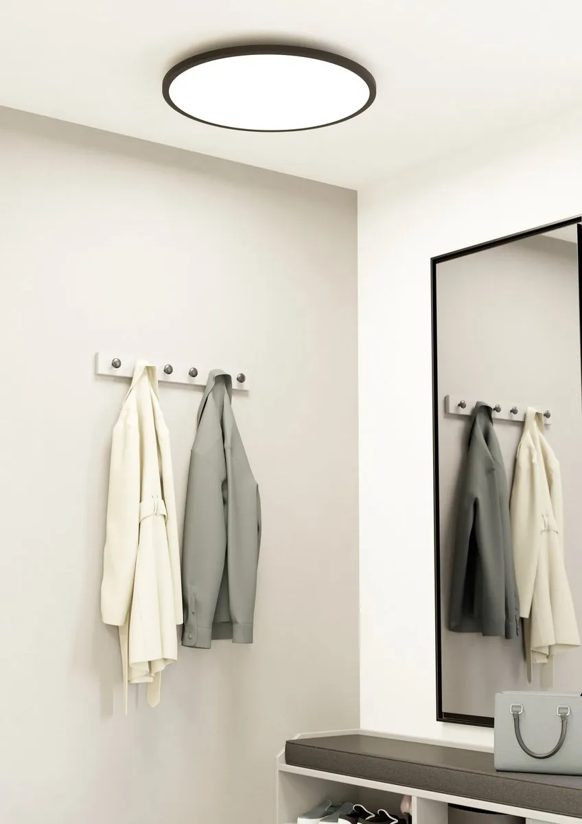 EGLO connect.z Sarsina-Z Plafondlamp Ø60cm - Zwart/Wit - Zigbee