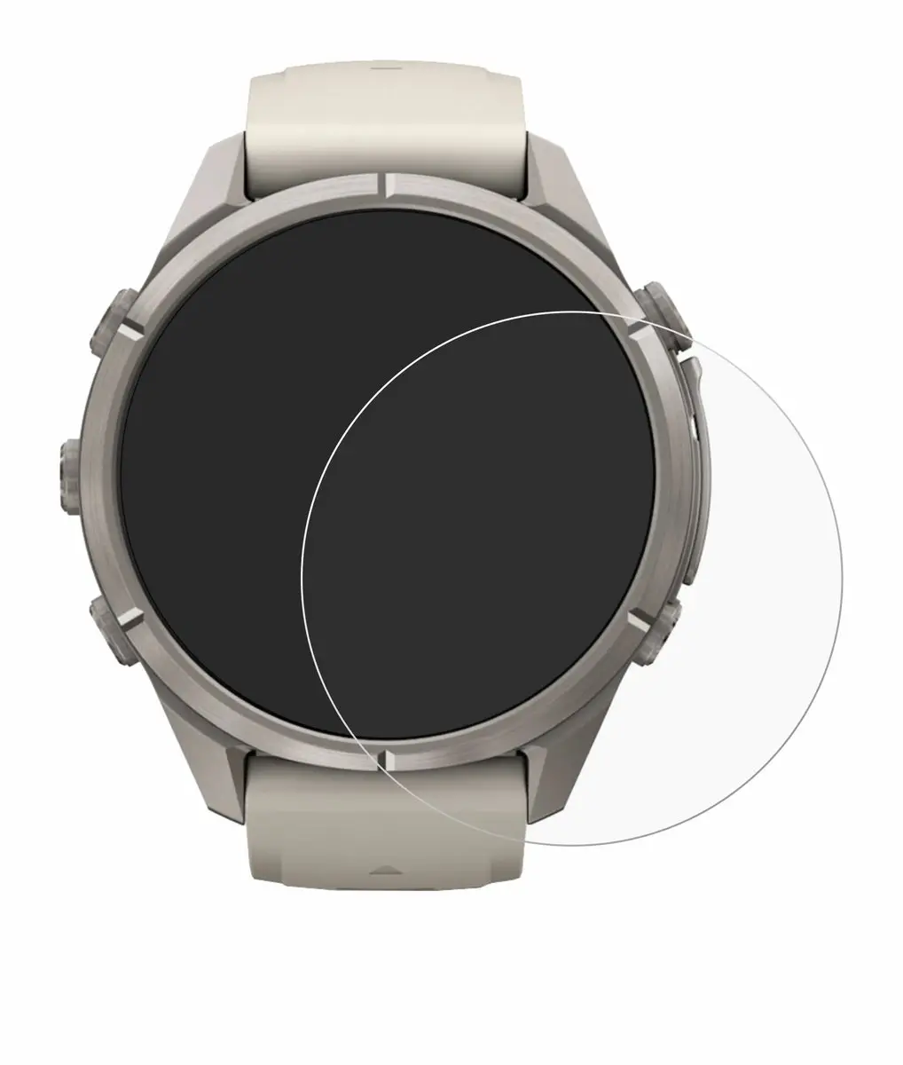 upscreen - Screenprotector voor Garmin Fenix 9 Pro (43 mm) - Folie Beschermfolie transparant antibacterieel - afbeelding 5 van 6