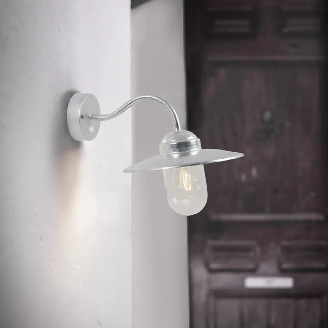 Nordlux Luxembourg Wandlamp Buiten Sensor E27 - IP54 - Grijs