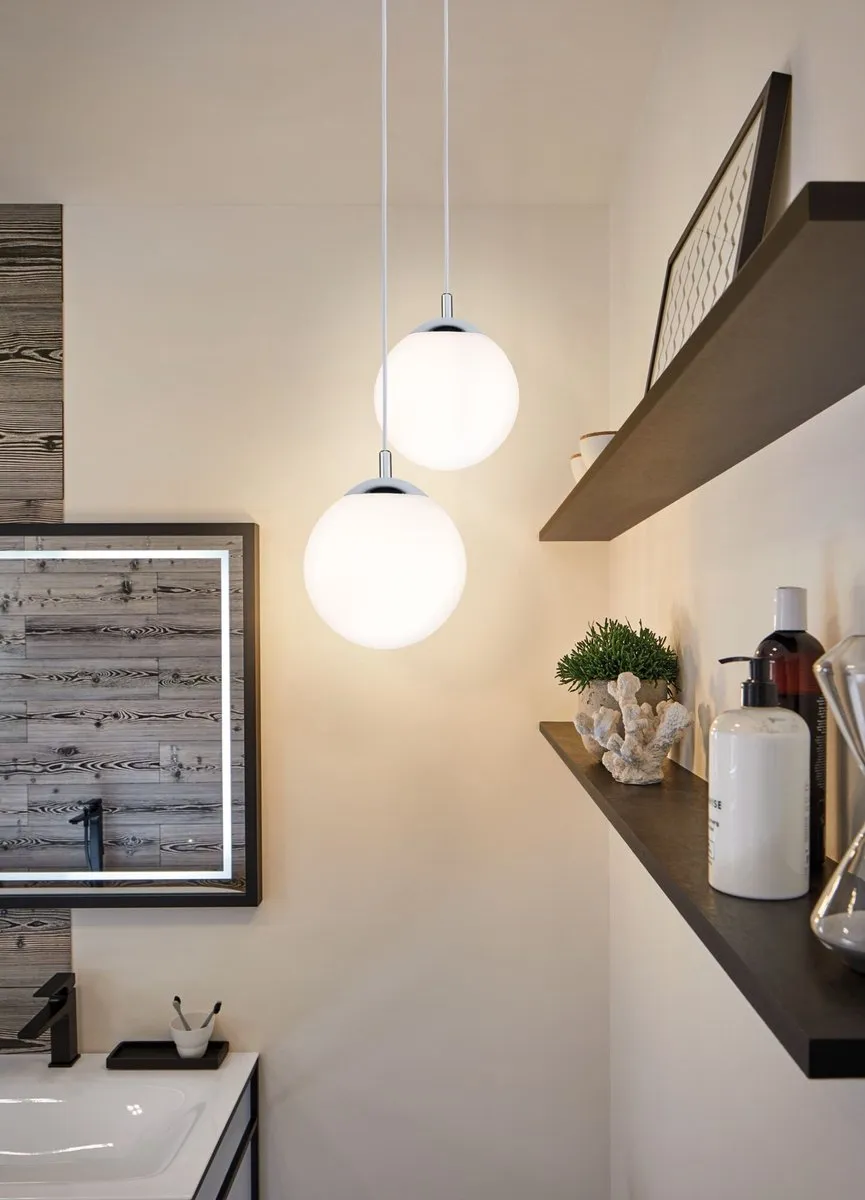 Paulmann Hanglamp Globe IP44 E27 20W - Satijn/Chroom