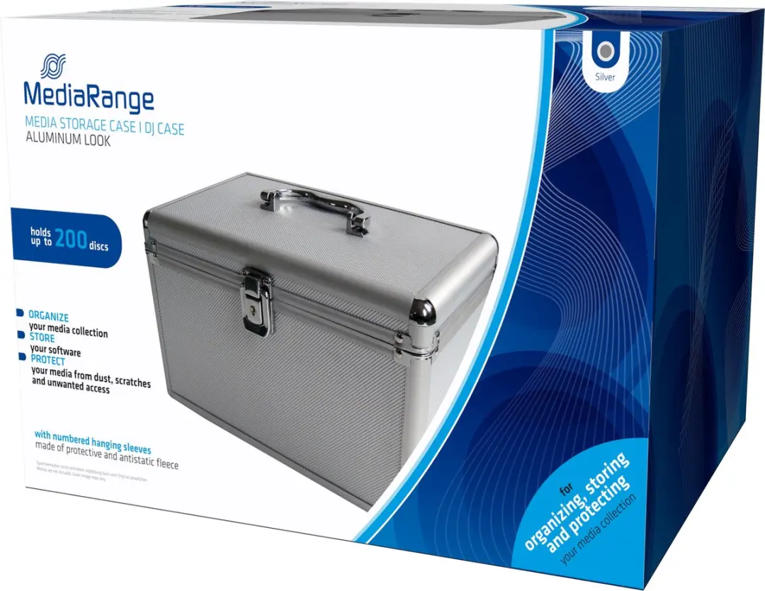 MediaRange BOX75 CD-koffer 200 schijven - Zilver - afbeelding 3 van 6