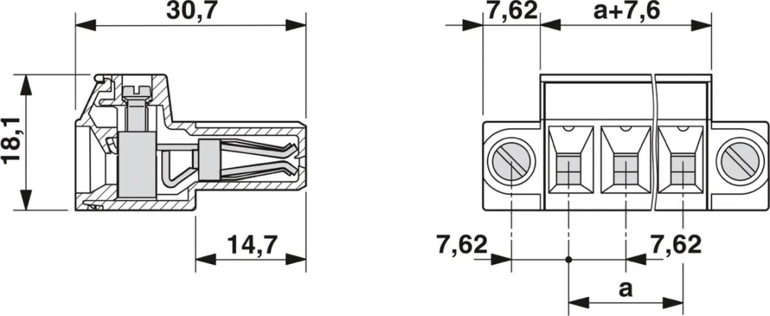 Phoenix Contact PC 4/6-STF-7,62 Printplaatconnector - Groen