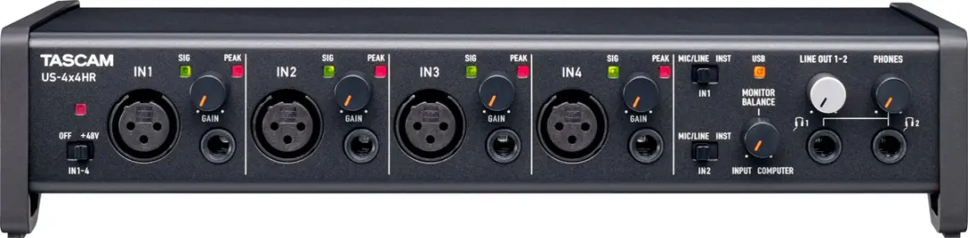 Tascam US-4x4HR USB Audio Interface - afbeelding 3 van 6