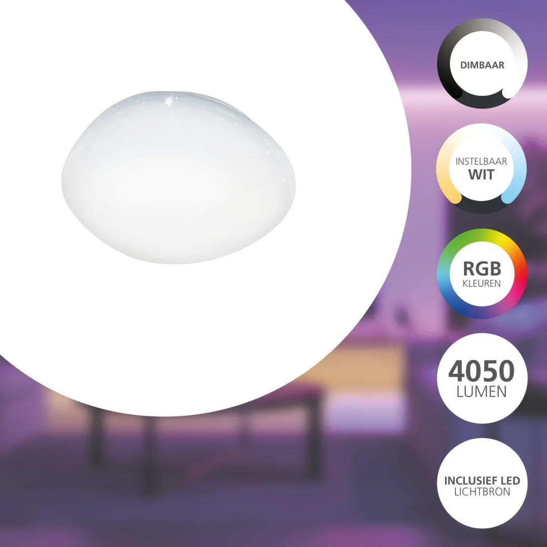 EGLO connect.z Sileras-Z Smart Plafondlamp Ø60cm - RGB & Wit - Zigbee