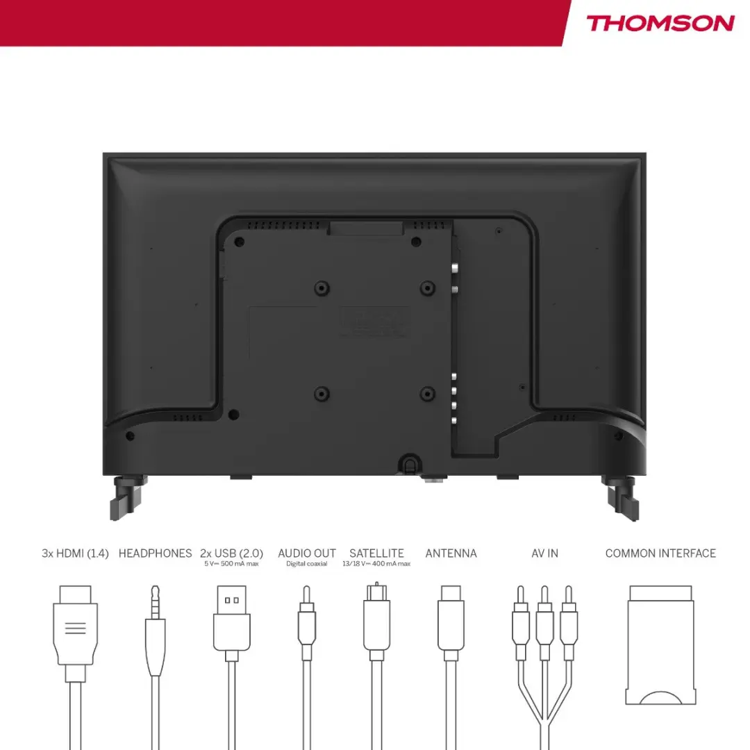 Thomson 24HD2S13 HD LED TV - 24 inch - Zwart - afbeelding 3 van 6