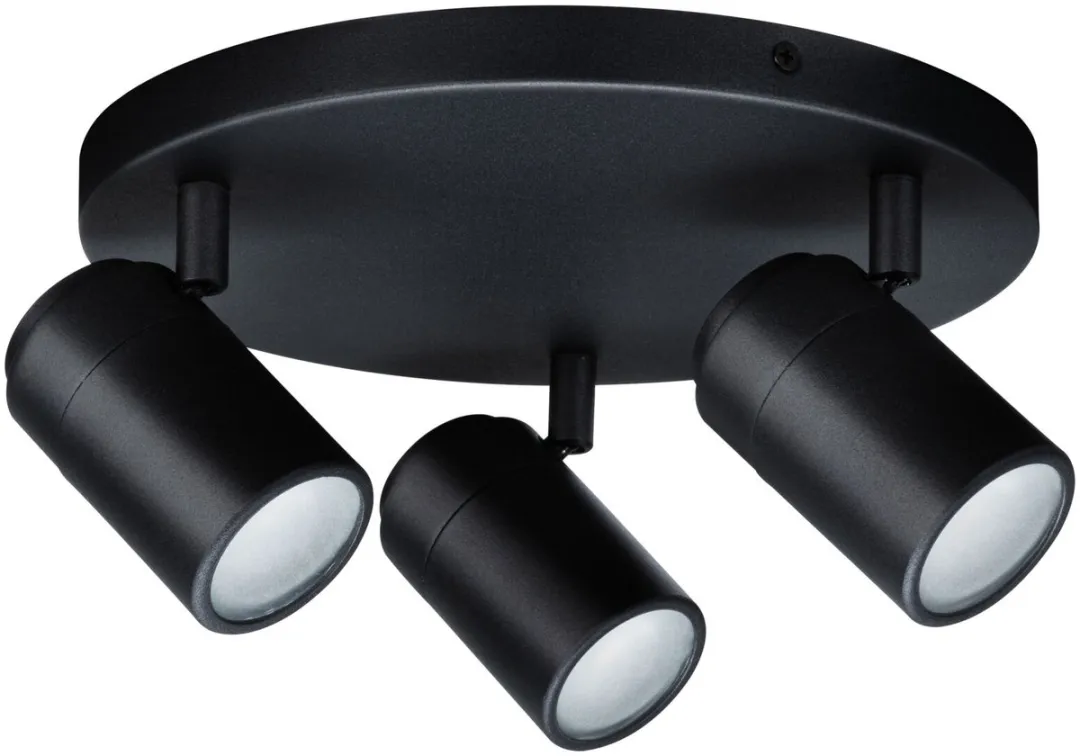 Paulmann Spotlight Zyli IP44 GU10 3x10W - Zwart mat