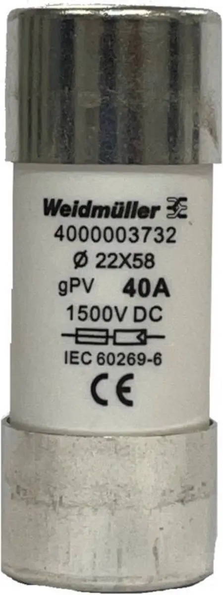 Weidmüller 4000003732 WSFL 22X58 Buiszekering 40A