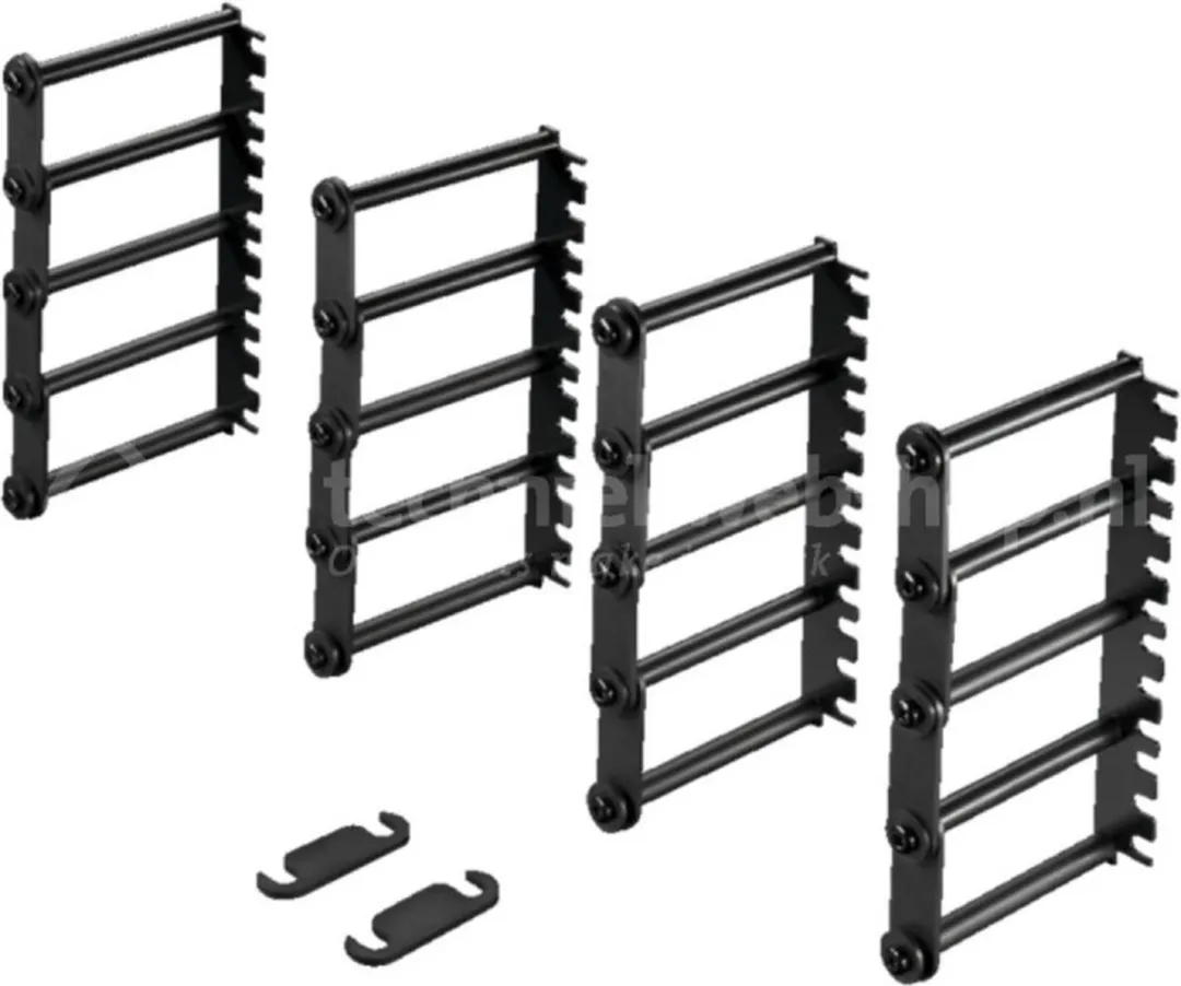 Rittal 48,3 cm Kabelgeleiders 4HE 4 Stuks - Zwart
