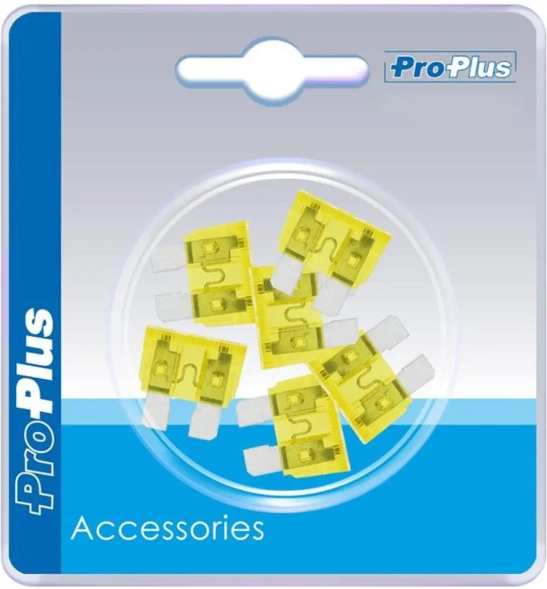ProPlus Steekzekeringen 20A - Geel - 6 stuks - afbeelding 3 van 5