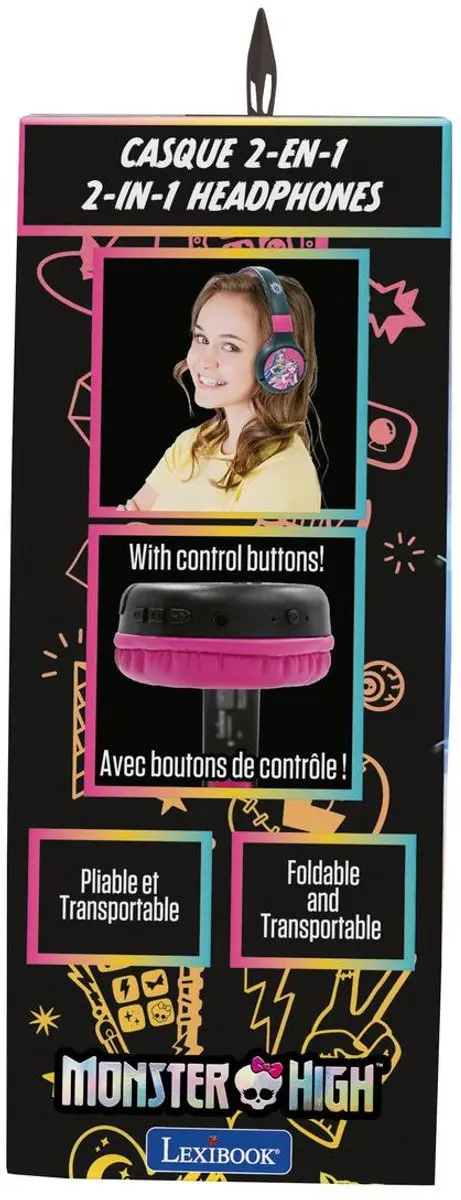 Lexibook Monster High HPBT010MH Koptelefoon - Zwart - afbeelding 4 van 6