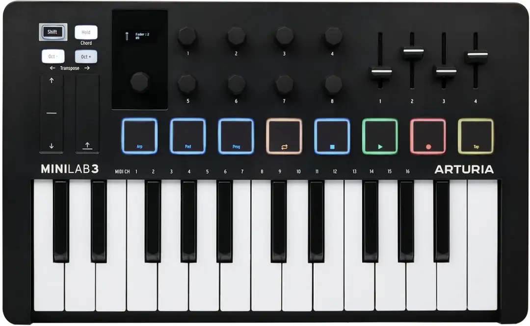 Arturia MiniLab 3 MIDI Keyboard - 25 Toetsen - Zwart - afbeelding 5 van 6