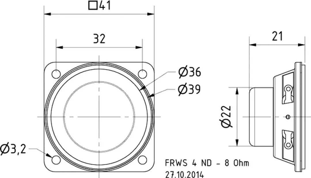 Visaton FRWS 4 ND Breedband-luidspreker 8 Ohm - Zwart - afbeelding 2 van 6