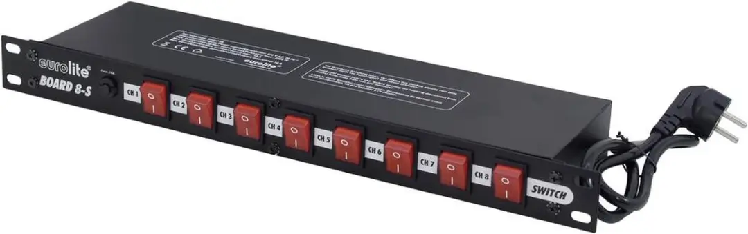 Eurolite BOARD 19 70008277 Stroomverdeler 8-voudig 1 HE - afbeelding 2 van 4